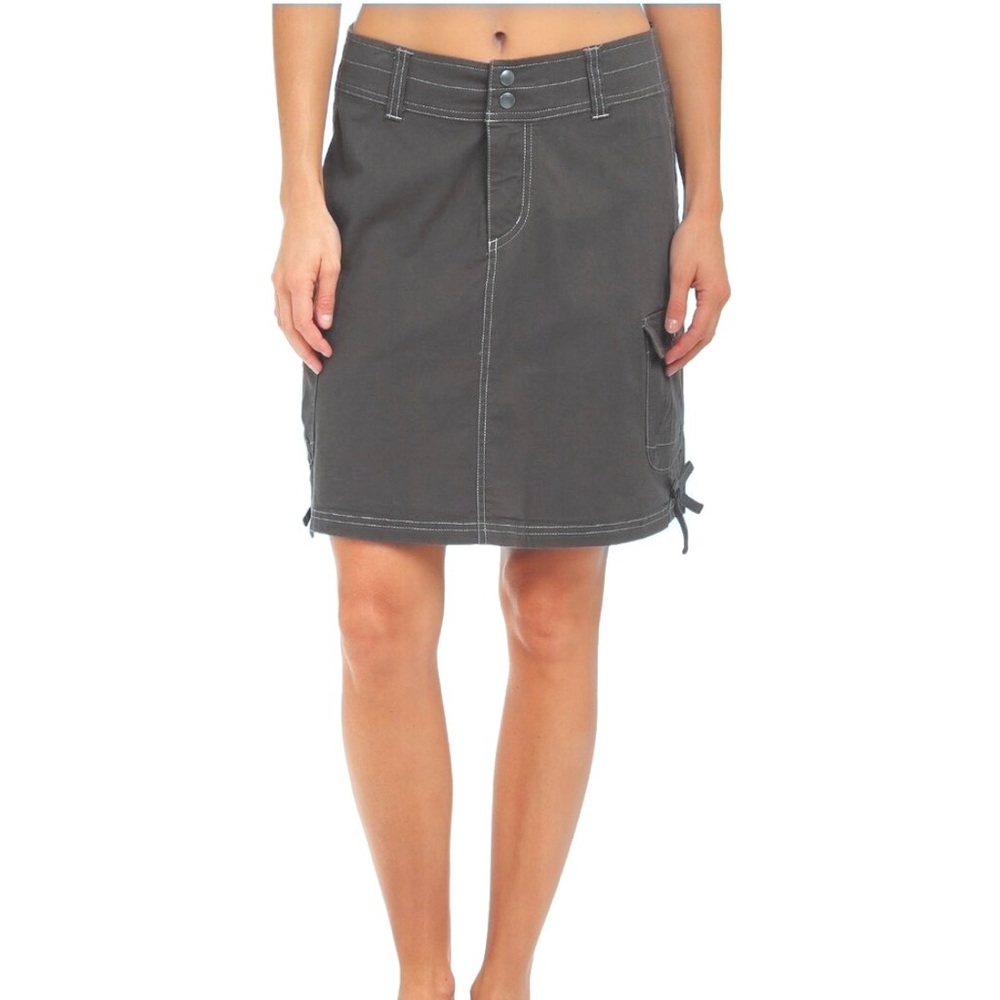 Kuhl Katerina grey gray cargo cotton skirt with pockets